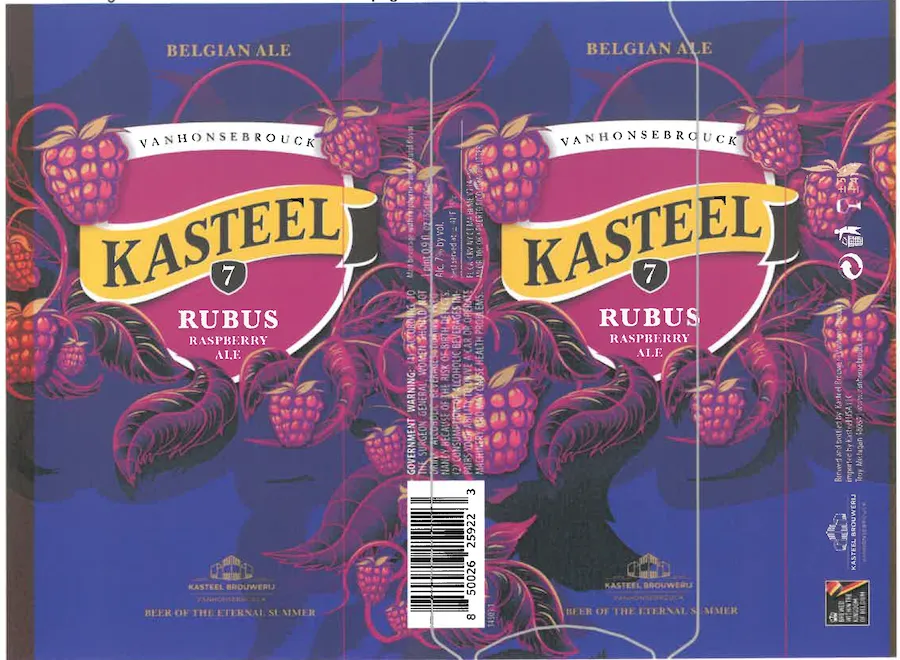 Kasteel Rubus Raspberry Ale label