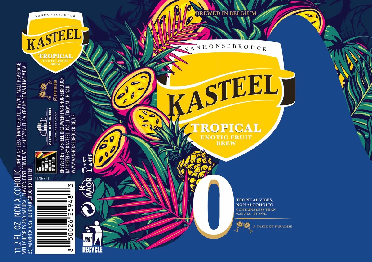 Tropical Exotic Fruit Brew label
