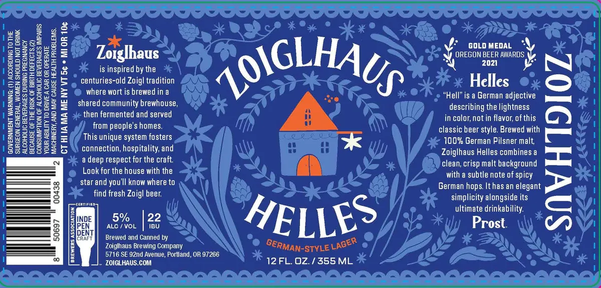 Zoiglhaus Helles label