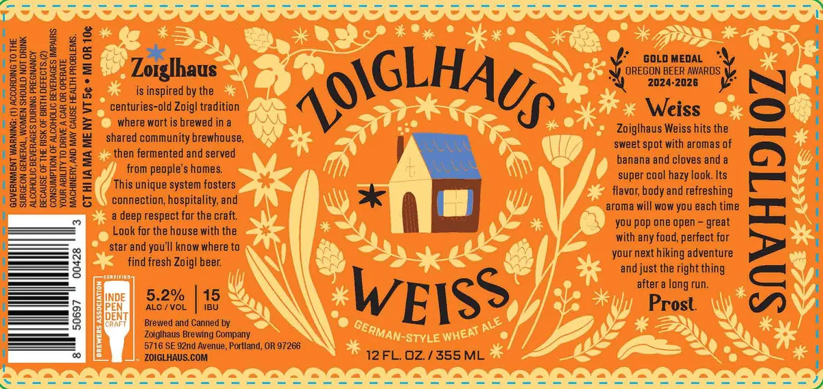 Zoiglhaus Weiss label