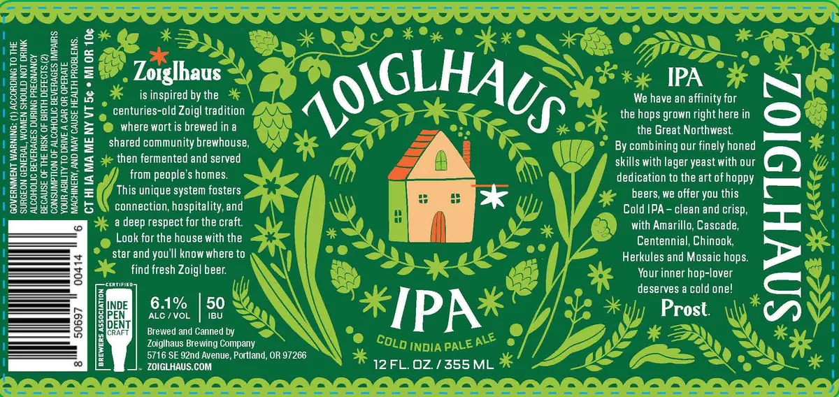 Zoiglhaus IPA label