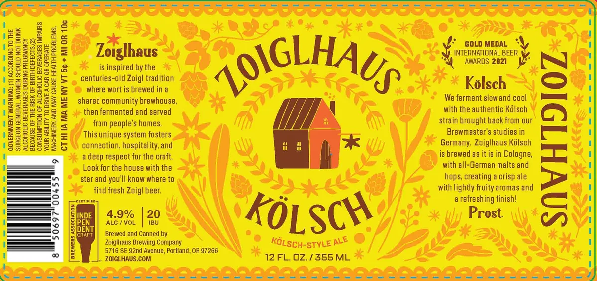 Zoiglhaus Kölsch label