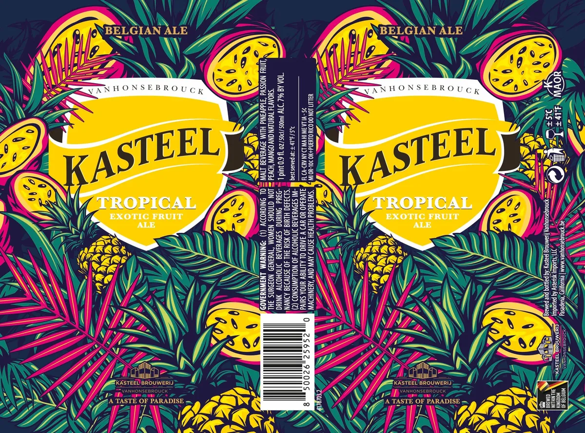 Kasteel Tropical label