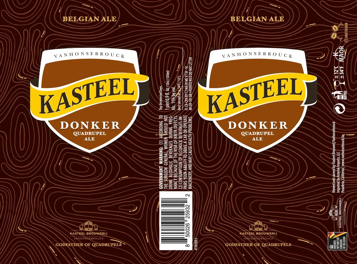 Kasteel Donker Quadrupel Ale label