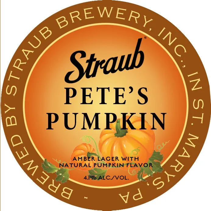 Straub Pete'S Pumpkin Amber Lager label