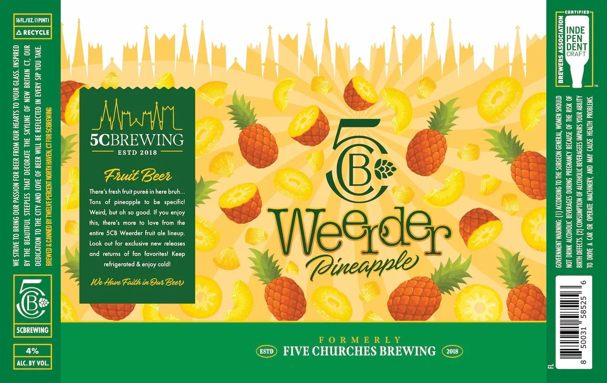 Weerder Pineapple label