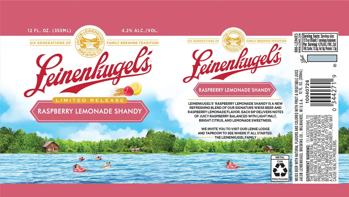 Raspberry Lemonade Shandy label