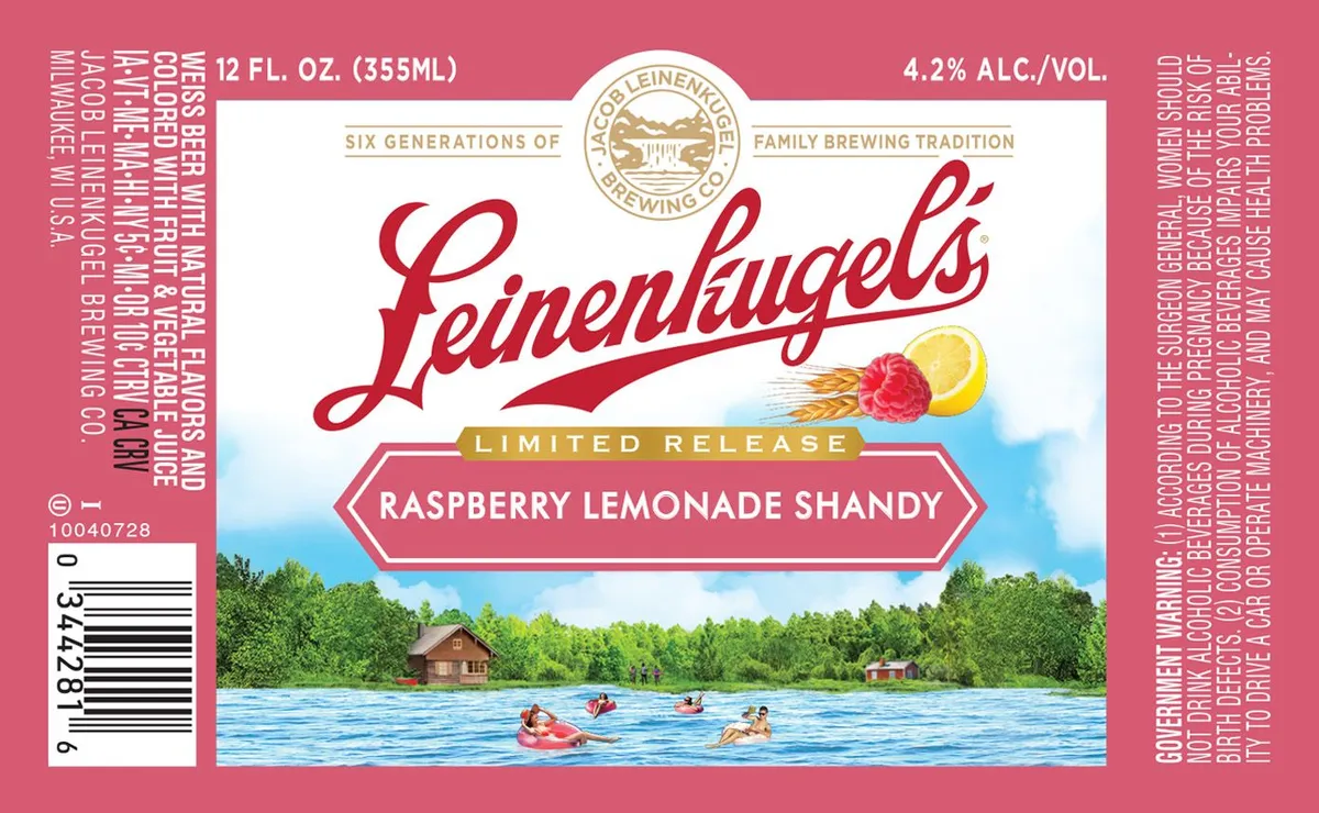 Raspberry Lemonade Shandy label