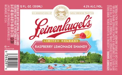 Raspberry Lemonade Shandy label
