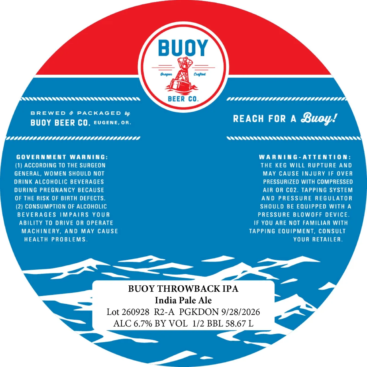 Buoy Throwback IPA label