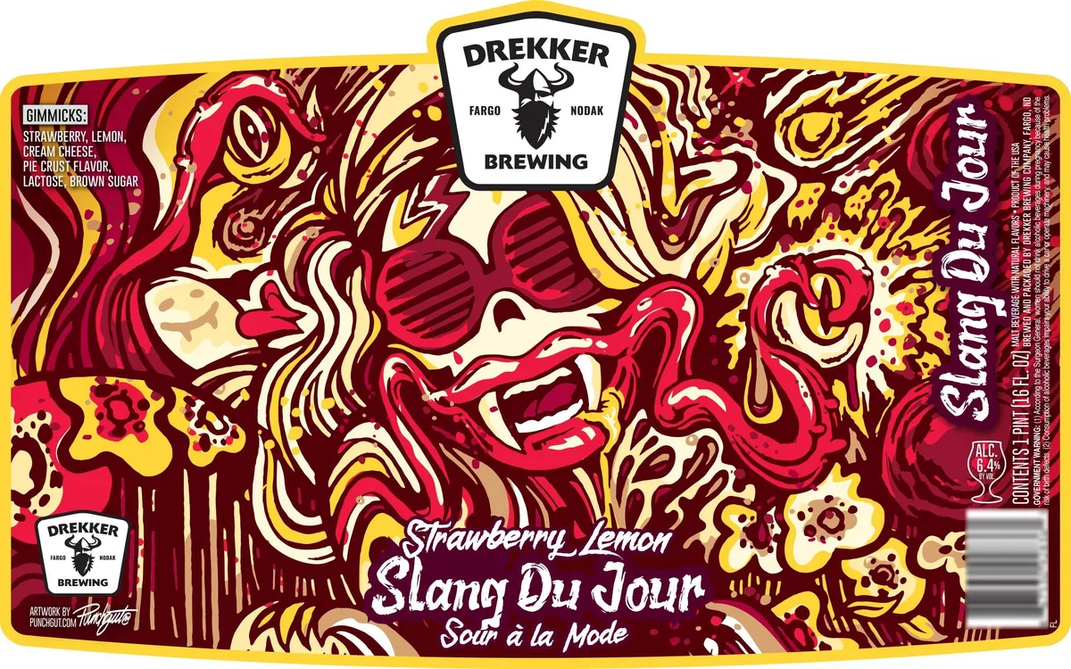 Strawberry Lemon Slang Du Jour label