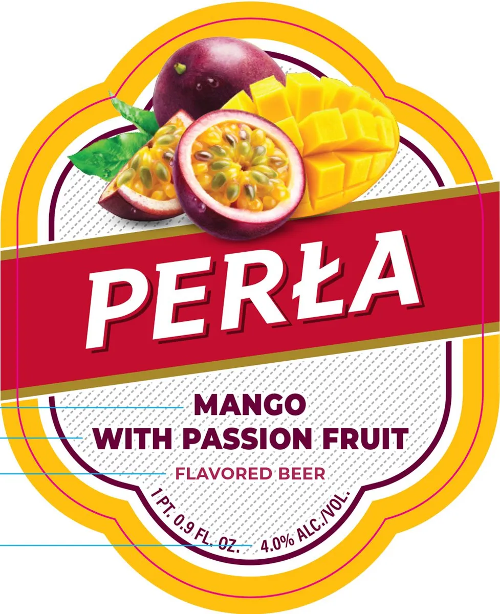 Mango With Passion Fruit label