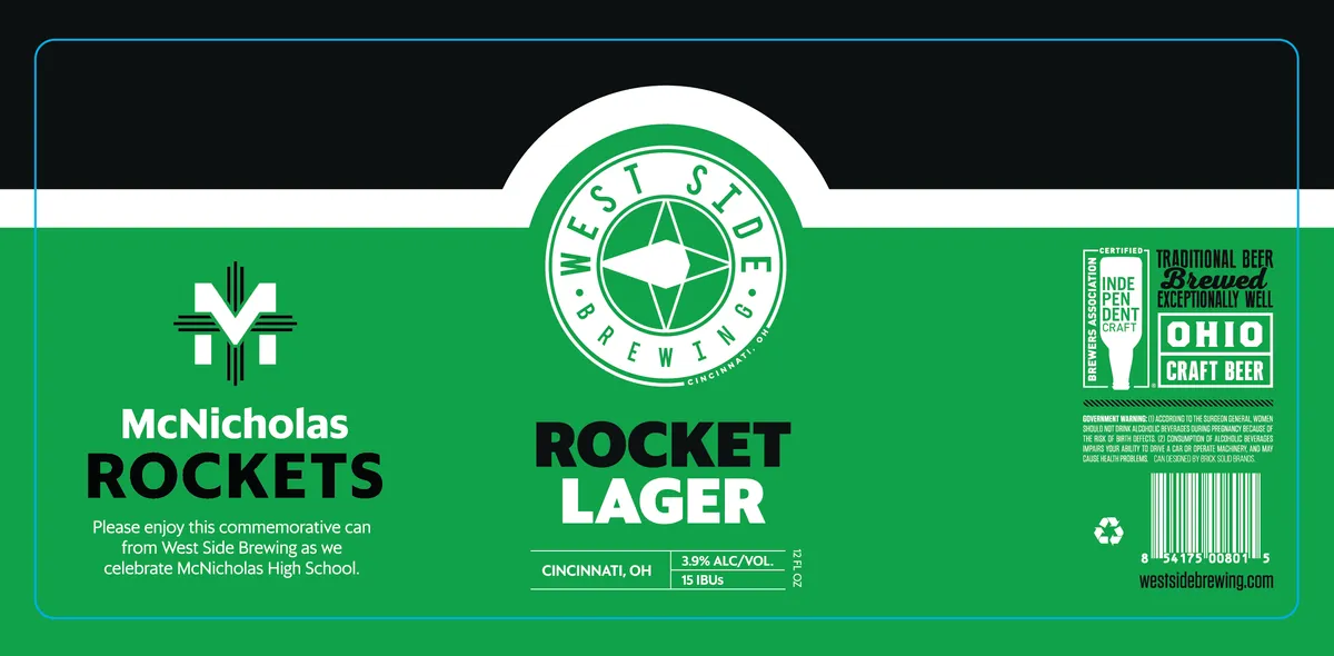 Rocket Lager label