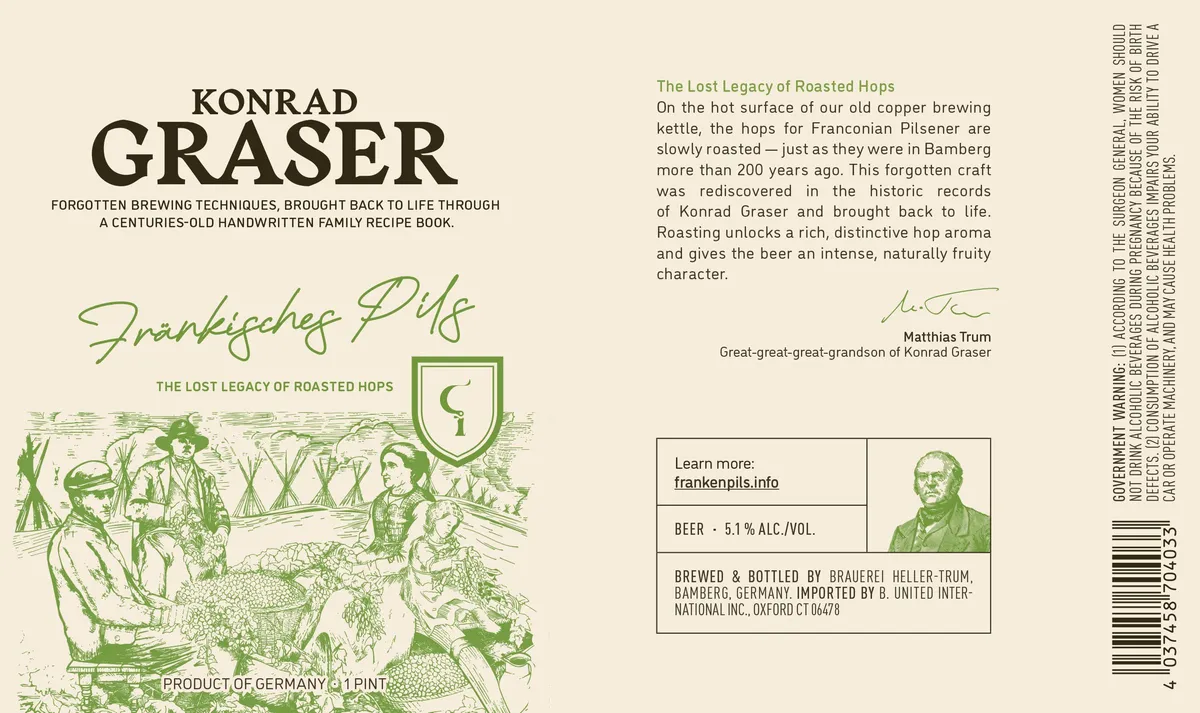 Konrad Graser Fränkisches Pils label