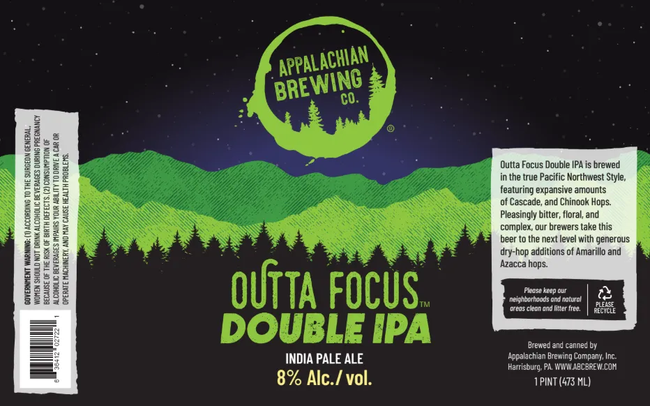 Outta Focus Double IPA label