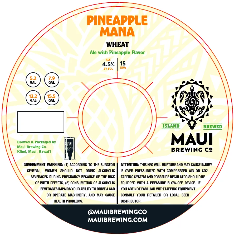 Pineapple Mana Wheat label