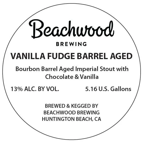 Vanilla Fudge Barrel Aged label