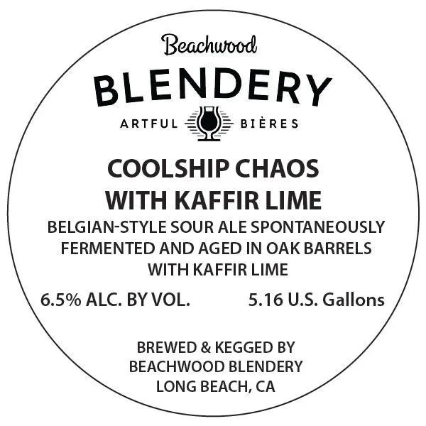 Coolship Chaos With Kaffir Lime label