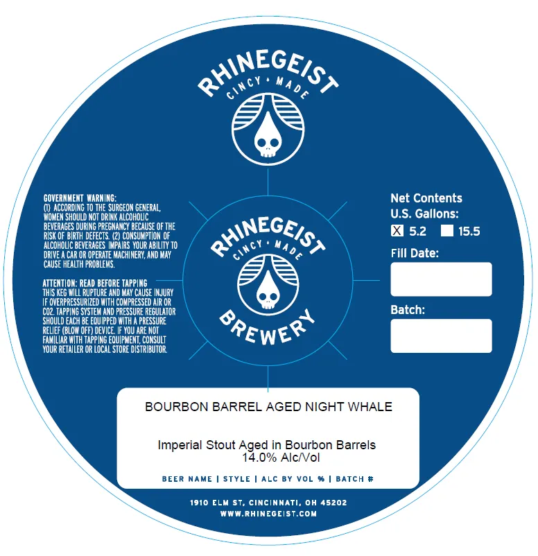 Bourbon Barrel Aged Night Whale label