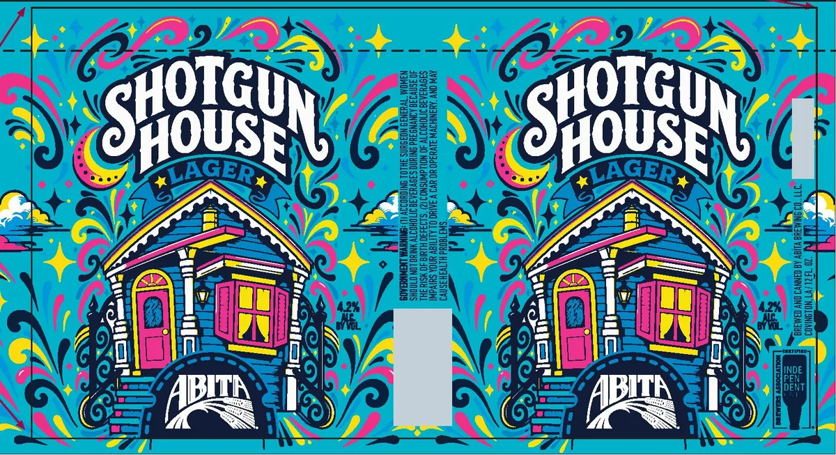 Shotgun House Lager label