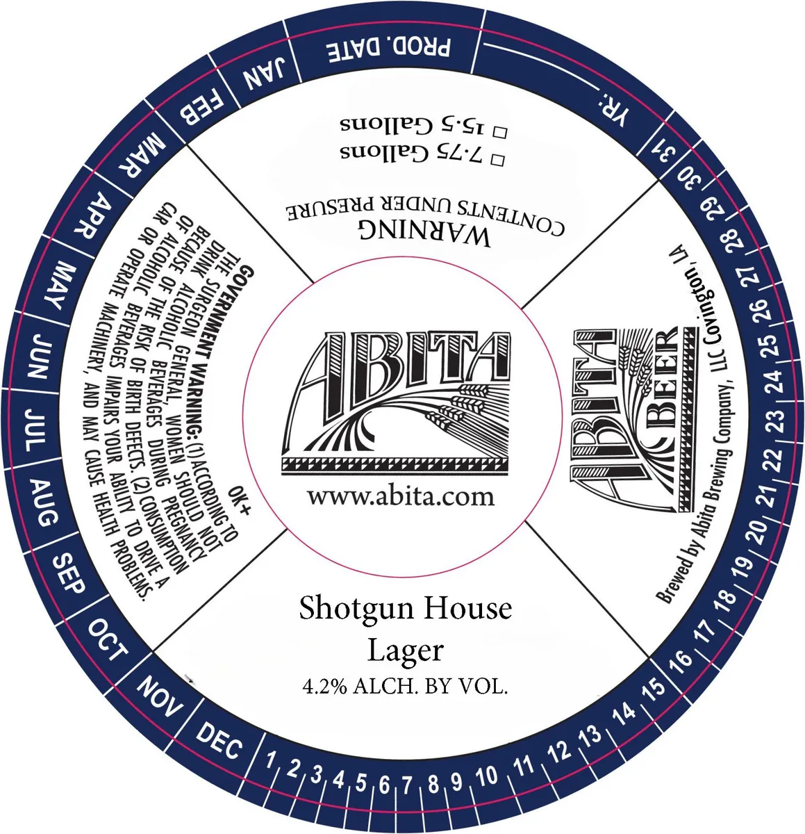 Shotgun House Lager label