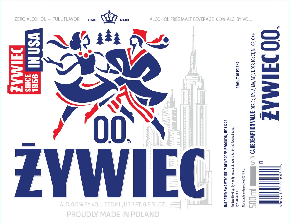 Żywiec 0.0 label