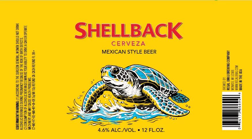Shellback Cerveza label