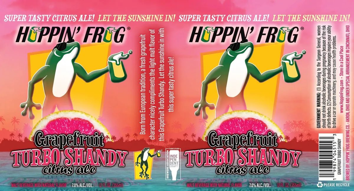 Grapefruit Turbo Shandy label