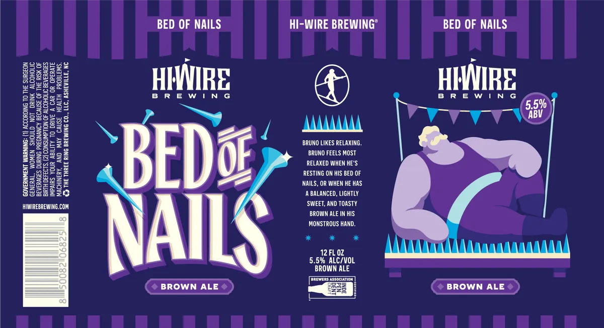 Bed of Nails Brown Ale label
