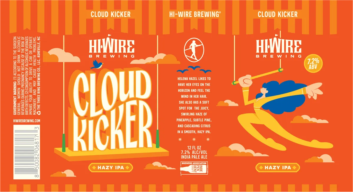 Cloud Kicker Hazy Ipa label
