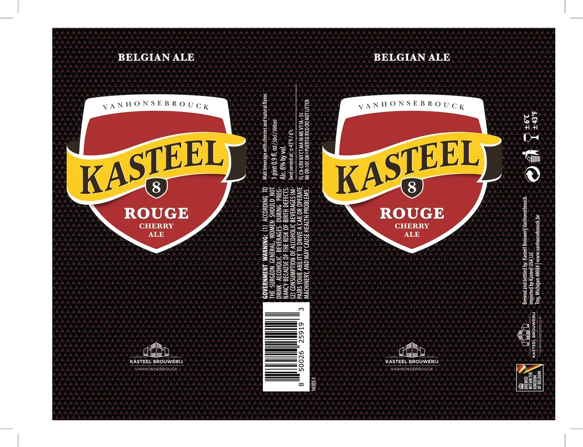 Kasteel Rouge label art — KASTEEL