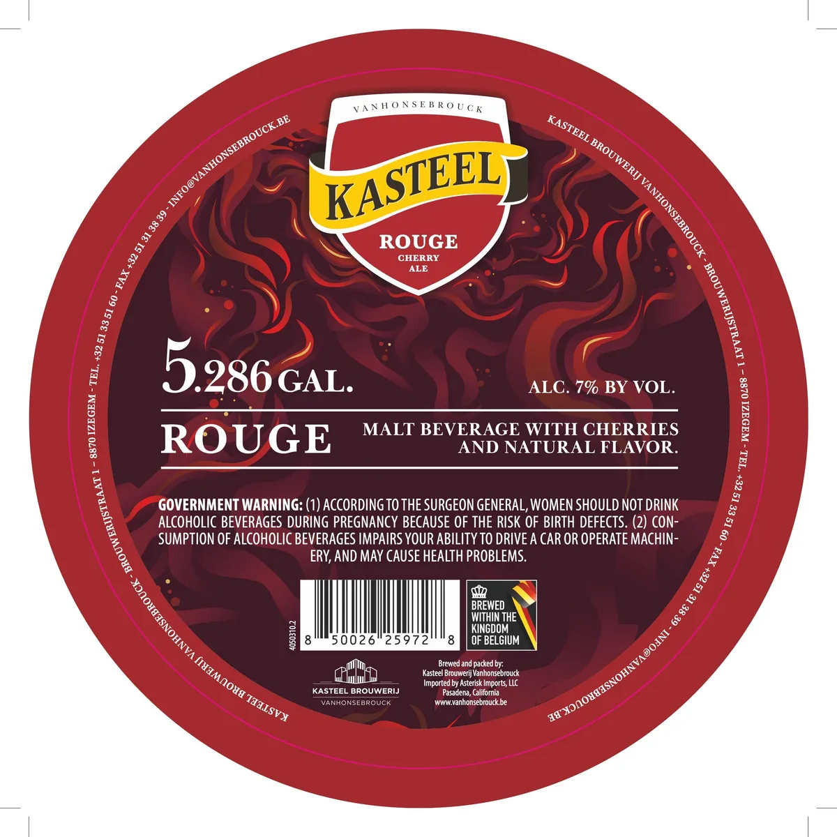 Rouge Cherry Ale label