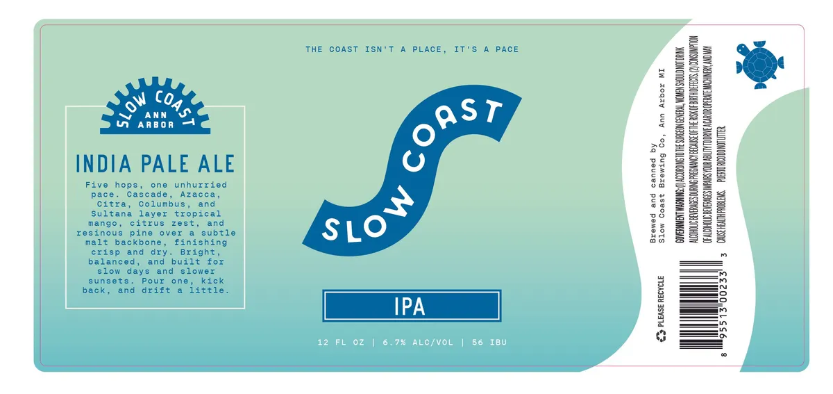 Slow Coast IPA label