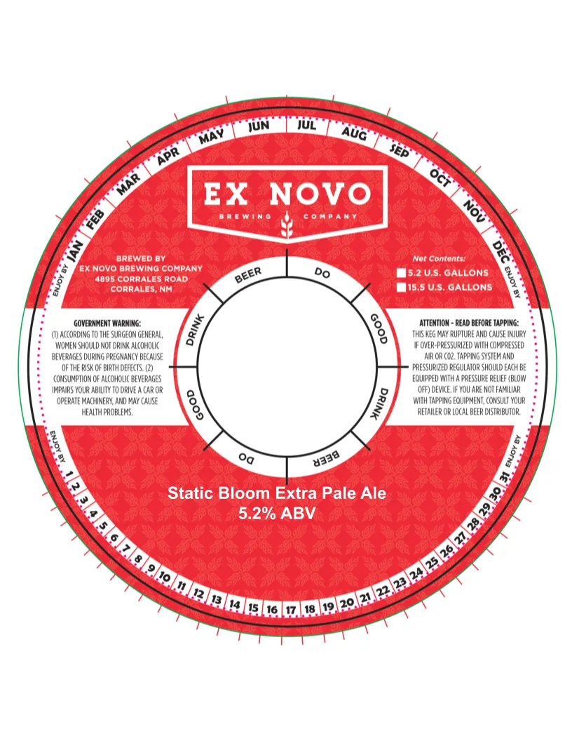 Static Bloom Extra Pale Ale label
