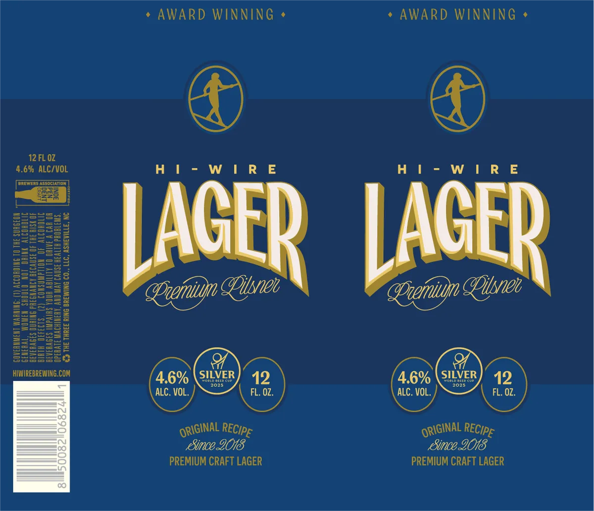 Hi-Wire Lager label