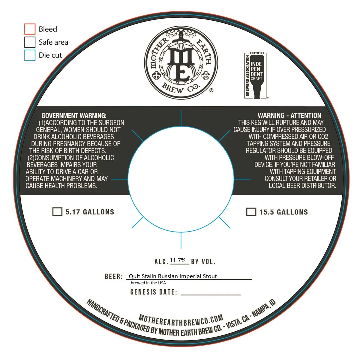 Quit Stalin Russian Imperial Stout label