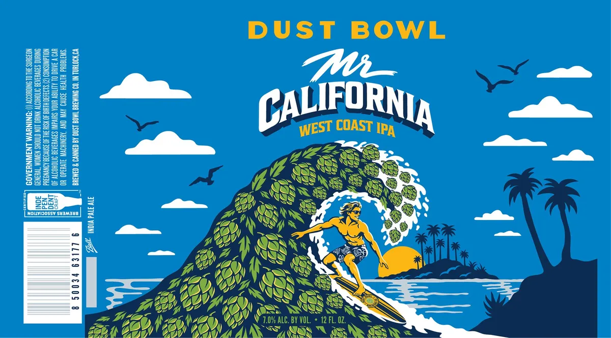 Mr California West Coast IPA label