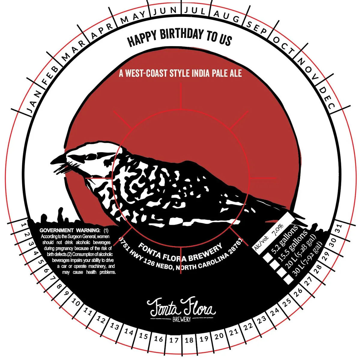 Happy Birthday To Us label