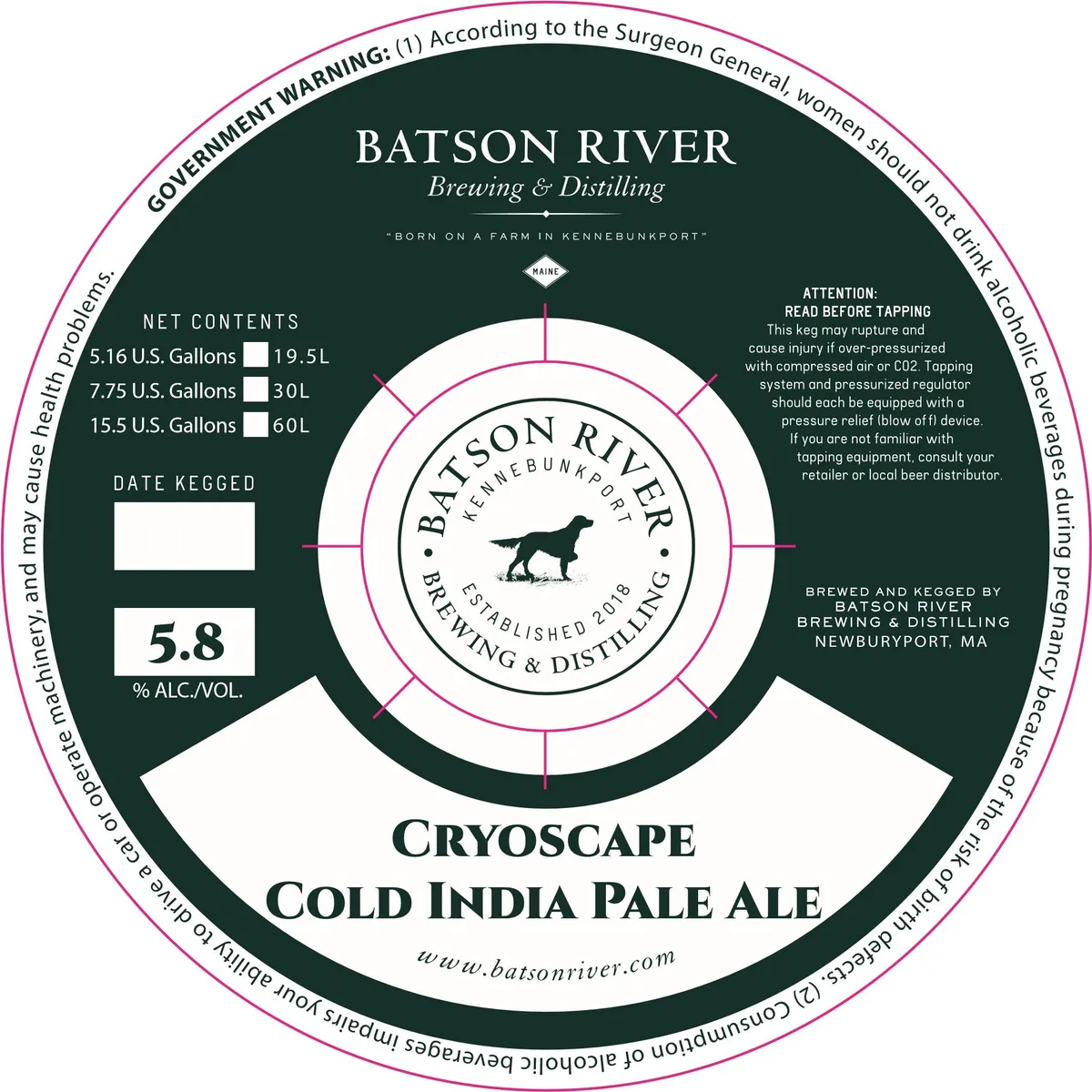 Cryoscape Cold India Pale Ale label