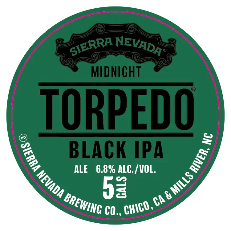 Midnight Torpedo Black IPA label