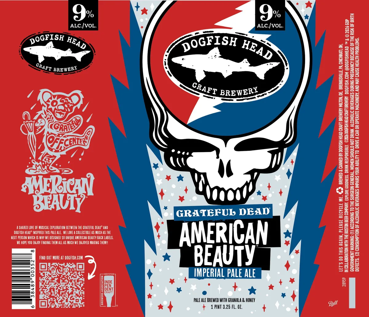 Grateful Dead American Beauty label