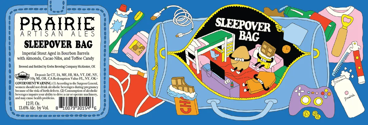 Sleepover Bag label