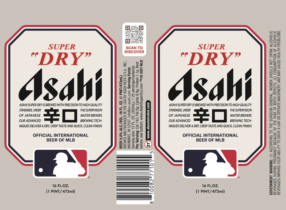 Asahi Super Dry label