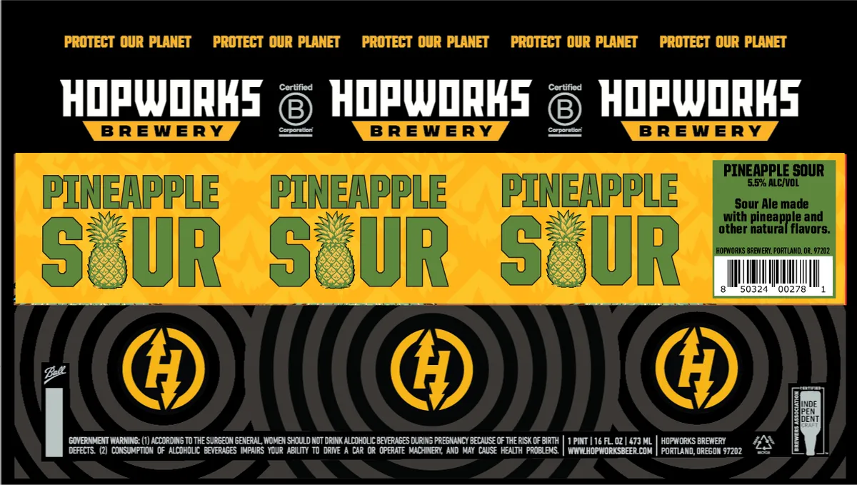Pineapple Sour label