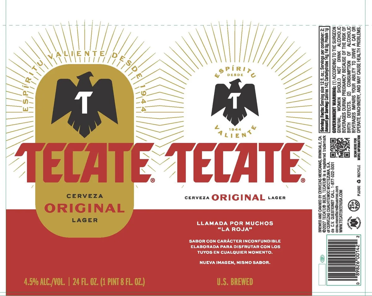 Tecate Original label