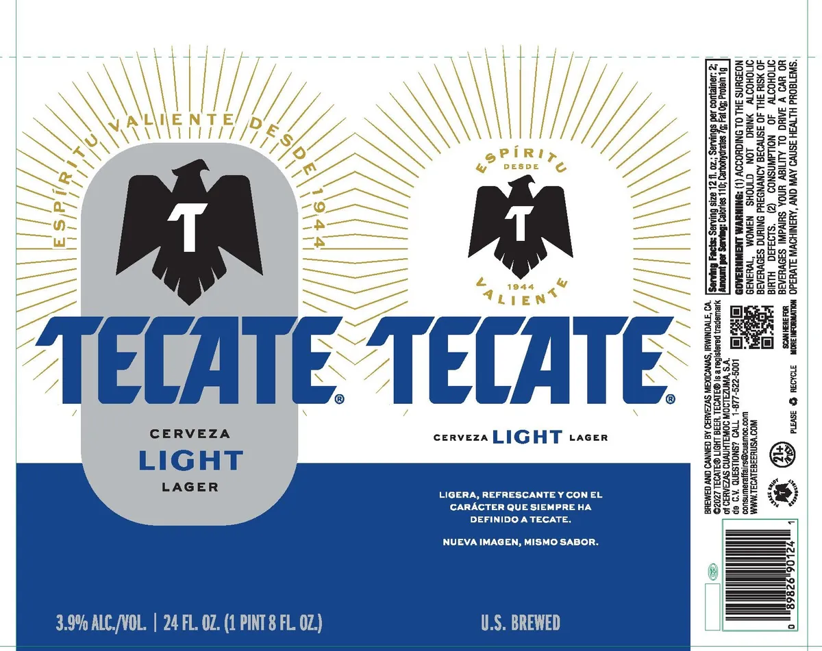 Tecate Light label