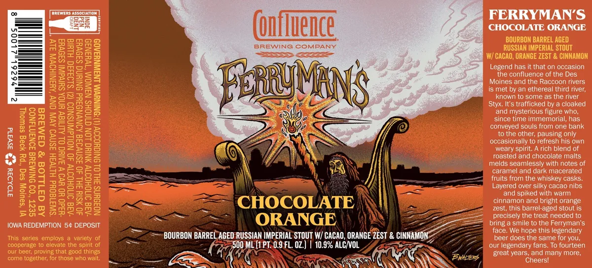 Ferryman's Chocolate Orange label