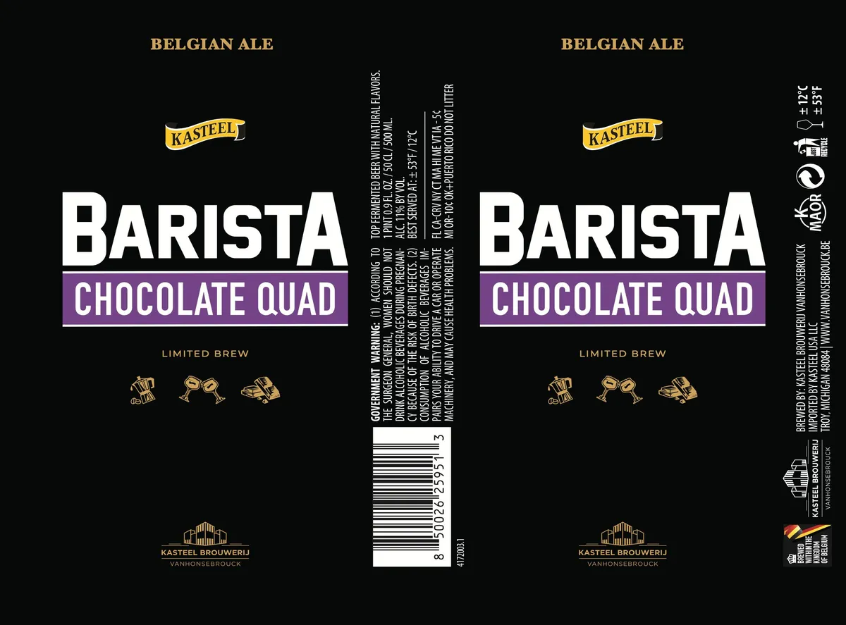 Barista Chocolate Quad label