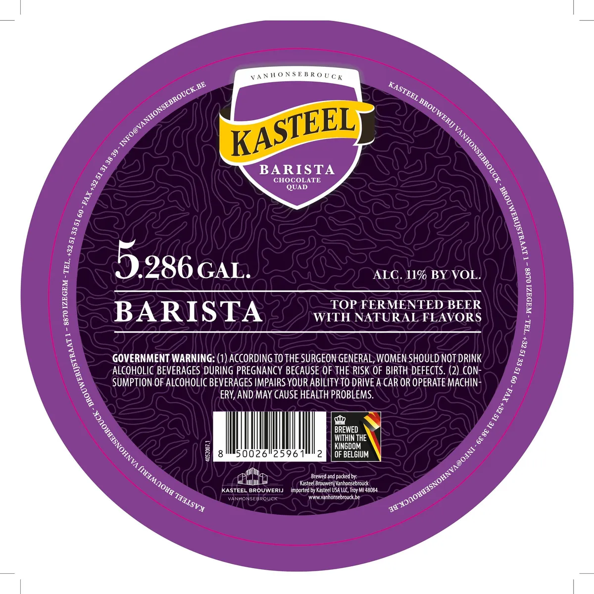 Barista Chocolate Quad label