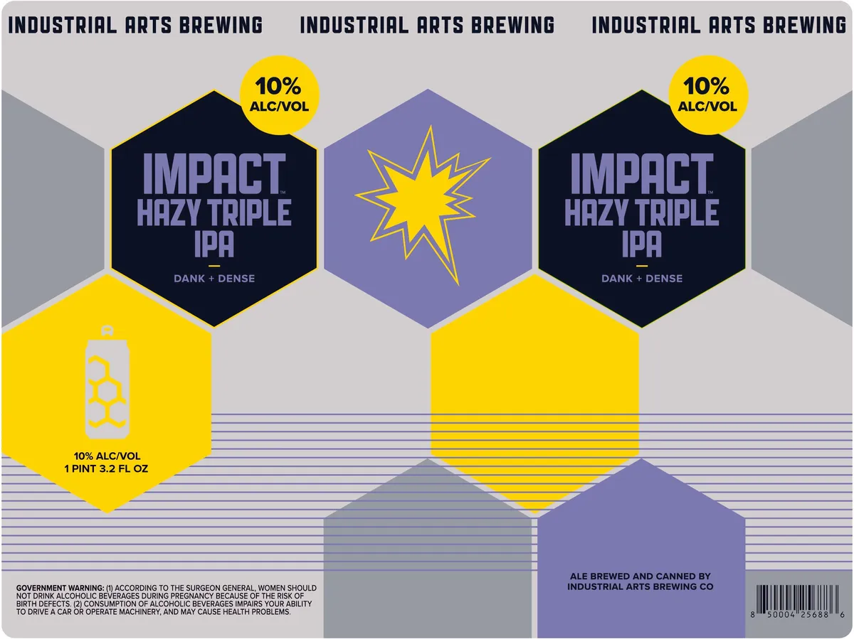 Impact Hazy Triple IPA label
